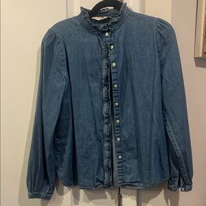 LOFT Blue Button Down Shirt